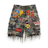 GETADME Baggy Custom Paint Jorts Washe Number 8 Ball Denim Shorts Men Goth Y2k Harajuku Casual Sweatpants Wide Leg Short Streetwear