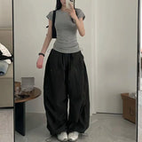 GETADME Oversized Sweatpants Women Y2K Streetwear White Wide Leg Joggers Harajuku Baggy Cargo Pants Summer Korean Casual Trousers New