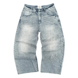 GETADME Y2k Heritage Baggy Jeans Vintage Washed Embroidery Men Women Denim Pants Harajuku High Street Classic Streetwear Casual Jeans