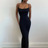 Getadme-Women 2024 Y2K Summer Bodycon Elegant Sexy Dresses Satin Slip Sleeveless Backless Maxi Dress Ladies Birthday Party Club Sundress