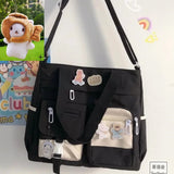 GETADME Nylon Waterproof Canvas Women Handbags Shoulder Bag Japanese Ladies Messenger Bag Student School Crossbody Bags for Girl Satchel