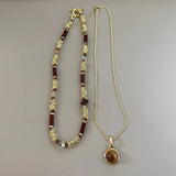 Collier GETADME Soleil Étoile Zircon pour Femme, Collier Vintage en Cuir Double Couche, Collier Ras du Cou, Bijou Tendance