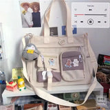 GETADME Nylon Waterproof Canvas Women Handbags Shoulder Bag Japanese Ladies Messenger Bag Student School Crossbody Bags for Girl Satchel
