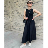 GETADME Dresses Summer Women's 2025 New Chic Slim Simple Elegant Holiday Dress Street Women's Comfortable Youth Dress