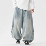GETADME Spring Men Streetwear Denim Pants Men Harajuku Washed Baggy Jeans Men Y2K Fashion Punk Casual High Waist Wide Leg Pants