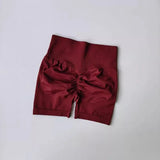 GETADME 여성용 하이웨이스트 스포츠 반바지 피치 힙 리프팅 허리 조임 슬리밍 러닝 트레이닝 피트니스 의류