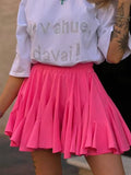 GETADME Elegant White Ruffles High Waist Mini Skirt Women 2025 Casual Pleated Fluffy A-line Skirts Summer Fashion Lady Party Streetwear