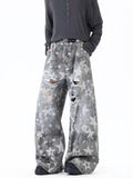 GETADME Men's Baggy Jeans Unisex Y2K Trendy Casual Wide Leg Denim Pants High Street Oversize Trousers American Style Streetwear Fashion