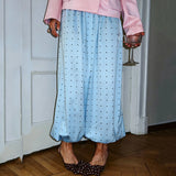 GETADME Linad Elegant Satin Long Lantern Pants For Woman 2026 Street Chic High Waist Trousers Spring Vintage Loose Ankle Length Pants