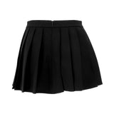 GETADME Sexy Mini Skirt Women New Summer Black Fashion Zipper Partywear Casual Slim Pleated Skirt Elegant Versatile Sexy Female Skirt