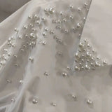 GETADME Pearls Beads Stitch Cotton Short Sleeve Blouses Shirts Women 2025 Spring Summer New Fashion Trend Loose Casual Tops Blusas
