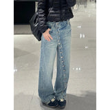 GETADME YIBASHU Women Blue Y2k Baggy Wide Jeans Grunge Jean Pants Vintage Harajuku Oversize Boyfriend Denim Trousers Alternative Clothes