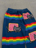 GETADME Nyan Cat Sweatpants Y2k Pants Baggy Men Elastic Waist American Streetwear Hip Hop Vintage Joggings Casual Pants Men Clothing