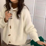 GETADME Autumn Winter Cardigan Sweater Women Knitted Coats Fashion Female Long Sleeve Solid Casual Knitwear Jackets Knit Cardigans Tops
