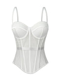 GETADME Floral Lace Lady Bustier Elegant Shaping Sexy Lace Women Corset Girls Slim Evening Wear Crops Lady Short Sweet Body Shaper Top