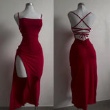 GETADME 2025 explosive new dress summer high sensibility halter strap Spice Girl bag hip dress
