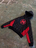 GETADME American Spider Pattern Embroidery Zip Up Hoodie Y2K Mens Womens Gothic Harajuku Jacket Fashion Hoodie Sweatshirt Casual Clothes