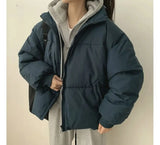 Getadme Thicken Down Jacket Women Winter Long Sleeve Turtleneck Zipple Female Parka Coat Warm Casual Loose Lady Warm Outcoat
