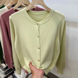 GETADME Autumn Winter Long Sleeve Sweaters Women Cardigans O-Neck Knitted Women Sweater Women Tops Knitwear Clothing Fashion JJ01