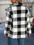 GETADME Cross border European and American autumn/winter square plaid lapel women's coat