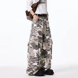 GETADME Camo Men's Baggy Jeans American Style Y2K Denim Pants Wide Leg Office-to-Street Trousers Outdoor Streetwear Hip-Hop Pants