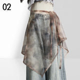GETADME 190cm Summer Bohemian Hottie Jazz Belt Mesh Breathable Beach Outer Wear Multifunctional Waist scarf Accessories