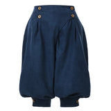 GETADME 해적 바지 여성 중세 르네상스 바이킹 코스프레 의상 느슨한 바지 기병 농부 난파선 의상 블루머 바지