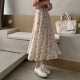 GETADME Elegant Slimming Long Dress Eternal Flower Fairy Woman's Elegant A- line Skirt Lightweight Summer Dress 2025