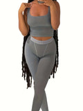 GETADME Yoga Wear Apparel Casual 2 Piece Summer Shorts Set For Women Sleeve Top Elastic Leggings Outfits