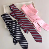 GETADME Long Skinny Plaid Waist Belt With Jeans Necktie Scarf Decorative Accessory Personality Trendy Hairband Fashionable Accessory