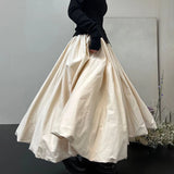 GETADME fluffy skirt, spring 2025 new umbrella skirt for women, high waist and thin medium and long versatile cloud skirt for women