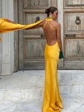Getadme Sexy Satin Ribbon Party Dress Women Elegant Halter Backless Off Shoulder Sleeveless Female Dresses 2025 Summer Solid Robe Gown