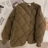 Getadme - Veste matelassée courte vintage pour femme, style rétro chic et élégant, chaude et légère, d'hiver, d'inspiration coréenne.