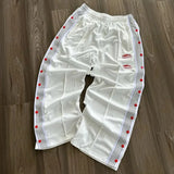 Getadme Aesthetic fashion striped simple niche popular straight y2k pants women 2025 hip-hop street lazy style spliced baggy sweatpant