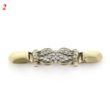 GETADME Women Carved Flower Cardigan Sweater Blouse Shawl Clips Shirt Collar Shawl Brooch Retro Duck Clip Clasps Charm Accessories Gift