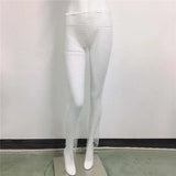 GETADME Sexy y2k streetwear Fishnet Rhinestone pants women clothing see through club party pants vintage clothes wide leg pants trousers
