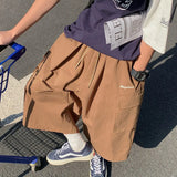 GETADME  Oversized Loose Streetwear Women Cropped Pants Japanese Hip Hop Pockets Cargo Wide Leg Trousers Retro Casual Straight Pants