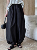 GETADME Oversized Bloomers 2025 New Summer Designer Elegant Fashion Women Lantern Pants Casual Loose Breathable Cotton Wide Leg Pants