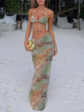 GETADME Sexy Hottie V Neck Sleeveless Backless Slim Dress Fashion Laced Up Beach Maxi Dress 2025 New Summer Beach Cover Up Dresses