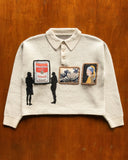 GETADME Mens High Quality Knitted Gallery Sweater Loose Long Sleeve Patchwork Polo Shirts Pullover Solid Color Trend Men Streetwear