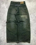 GETADME American Y2K 2025 New Baggy Wide Leg Black Jeans Overszied Women Street Casual Joker Denim Pants Couple Jeans Vintage Streetwear