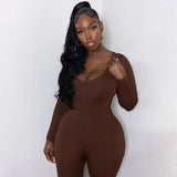 GETADME Dulzura Women 2025 Autumn Winter Long Sleeve Bodycon Streetwear Jumpsuit Overall One Piece Outfit Wholesale Items for Business