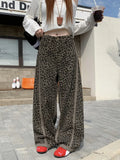 GETADME 2025 Cyber Y2K Streetwear Leopard Wide Leg Baggy Jeans Pants For Women Clothes Striped Straight Underwear Hip Hop Lady Trousers