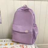 GETADME New Waterproof Nylon Women Backpack Female Travel Bag Backpacks Schoolbag for Teenage Girls Solid Color Bookbag Mochila Bookbag