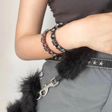 Vintage Star Leather Watchband Bracelet For Women Cool Trend Charm Fashion Adjustable Men Bracelet Harajuku Y2k Jewelry Gifts