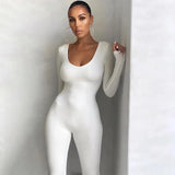 GETADME Dulzura Women 2025 Autumn Winter Long Sleeve Bodycon Streetwear Jumpsuit Overall One Piece Outfit Wholesale Items for Business