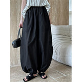 GETADME Oversized 2025 New Summer Elegant Fashion Women Lantern Pants Casual Loose Breathable Cotton Wide Leg Pants Women Clothing