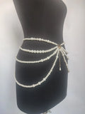 Getadme-Y2K Jewelry Multilayer Pearl Waist Chain for Women's Fashion Retro Character Playing Body Accessories Sexy Party Accessorie Gift