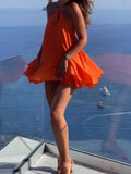 GETADME Sexy Party Off Shoulder Dresses 2025 Women's Elegant Sleeveless Hollow Out Beach Dress Backless High Street Lady Summer Vestidos