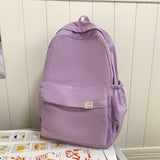 GETADME New Waterproof Nylon Women Backpack Female Travel Bag Backpacks Schoolbag for Teenage Girls Solid Color Bookbag Mochila Bookbag